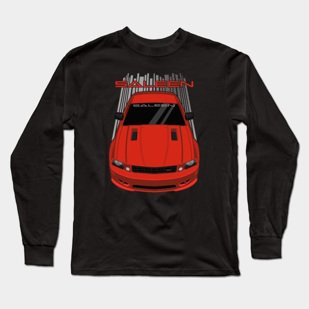 Ford Mustang Saleen 2005-2009 - Red Long Sleeve T-Shirt by V8social